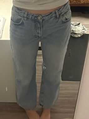 Reformation Light Wash Abby high rise straight jeans